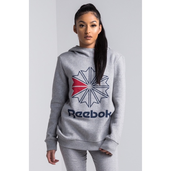 Reebok Tops - Reebok Fleece Lined Hoodie Sweatshirt